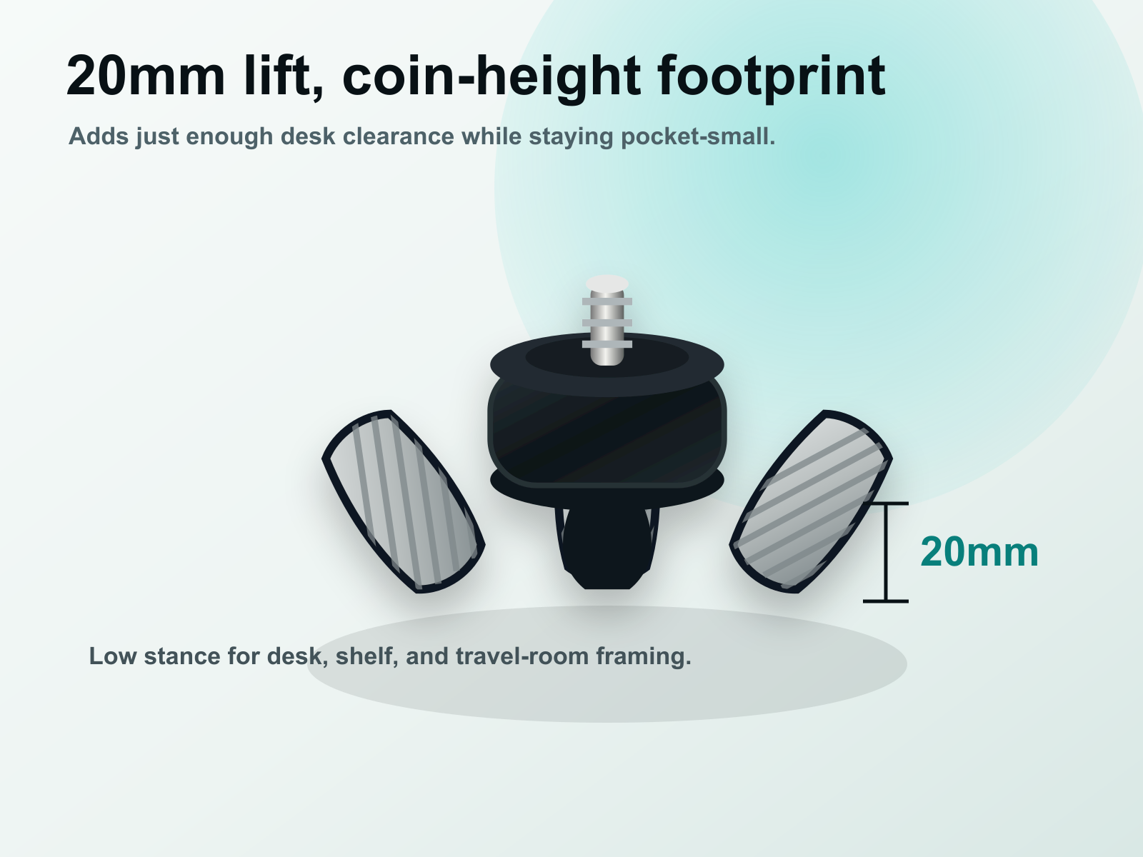 Mini Tripod 20 mm lift ecommerce diagram